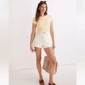 Madewell The momjean short short in vintage canvas wash - Size 27